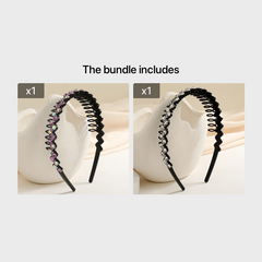 Crystal Flower Headband Wave Rhinestone Hair Band