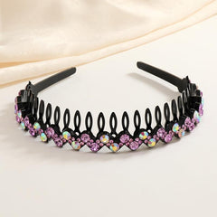 Crystal Flower Headband Wave Rhinestone Hair Band