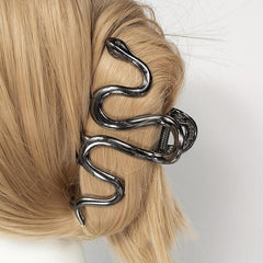 Alloy Snake Shaped Hair Claw Goth Punk Vintage Hair Clip