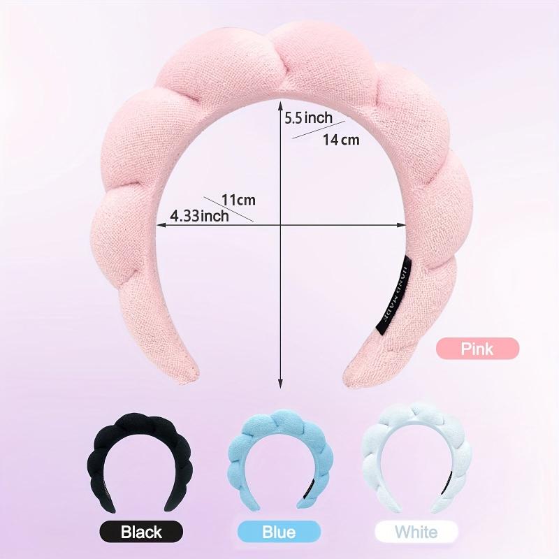 3pcs Makeup Hairband Women Spa Headband Bubble Headband For Washing Face