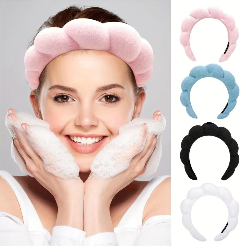 3pcs Makeup Hairband Women Spa Headband Bubble Headband For Washing Face