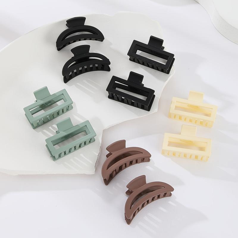 Matte Solid Hair Claw Clip Non Slip Strong Hold Grip Hair Jaw Clip