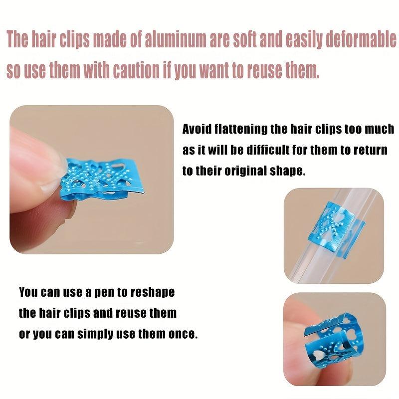 50pcs Dreadlocks Beads Hair Braid Rings Hair Braiding Metal Cuffs