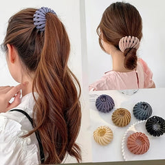 Glossy Hair Clip Tail Hair Bun Holder Hair Claw for Girls Hair Accessories