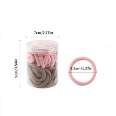 50 PCS Luminous Hair Ties Ponytail Holders Hair Bands For Women Girls Teens