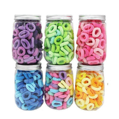 50 PCS Luminous Hair Ties Ponytail Holders Hair Bands For Women Girls Teens