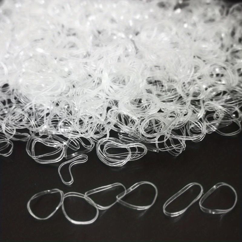 1000pcs Clear Elastic Hair Rubber Bands Small Stretch Hair Bands
