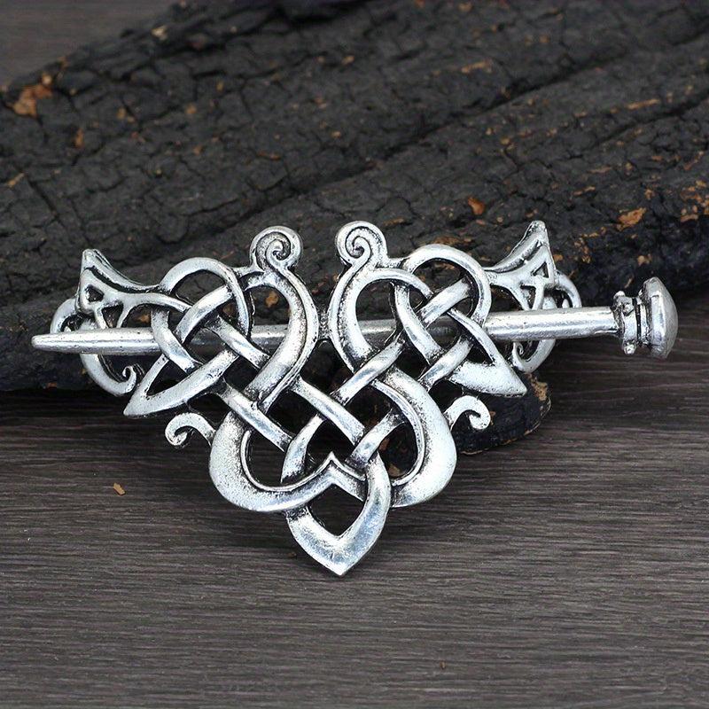 Viking Celtic Crown Hairpin Hair Accessories Silvery Irish Long Hair Decorative