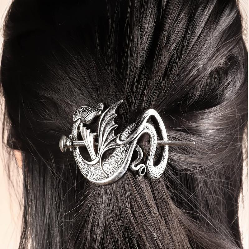 Viking Celtic Hair Clips Hairpins Silvery Hair Pin Chignon Celtic Knot Jewelry