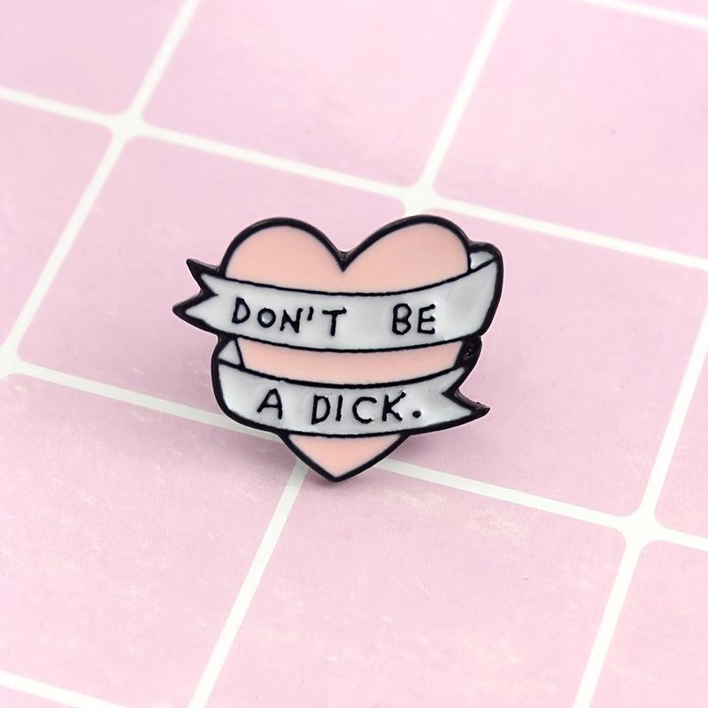 Pink Heart Ribbon Brooch