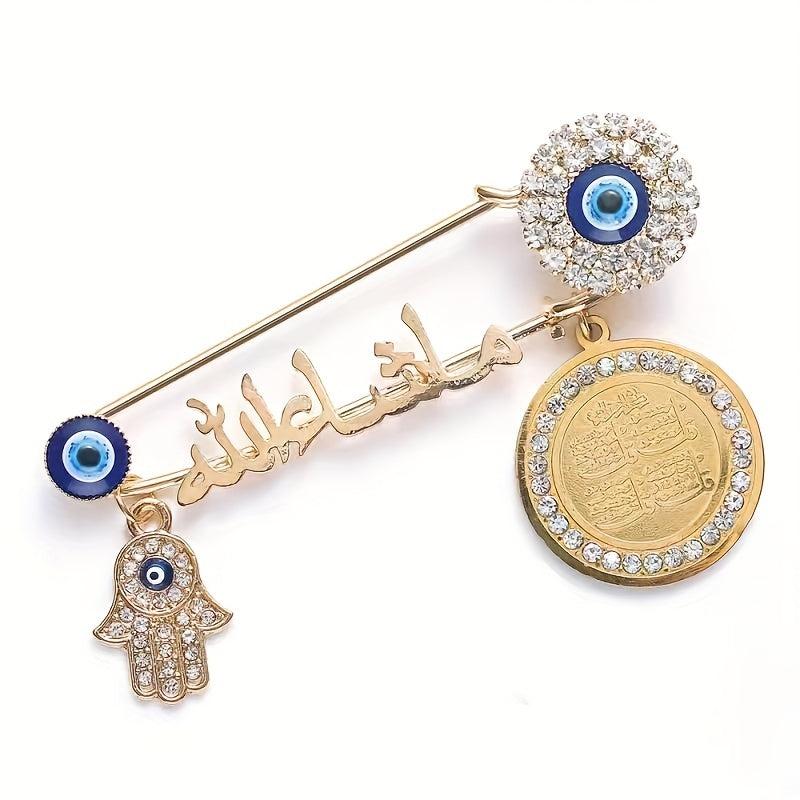Devil's Eye Pendant Brooch Pin Gift Men Women Collar Universal Clothing Accessor