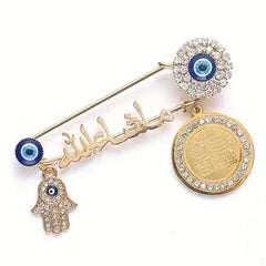 Devil's Eye Pendant Brooch Pin Gift Men Women Collar Universal Clothing Accessor