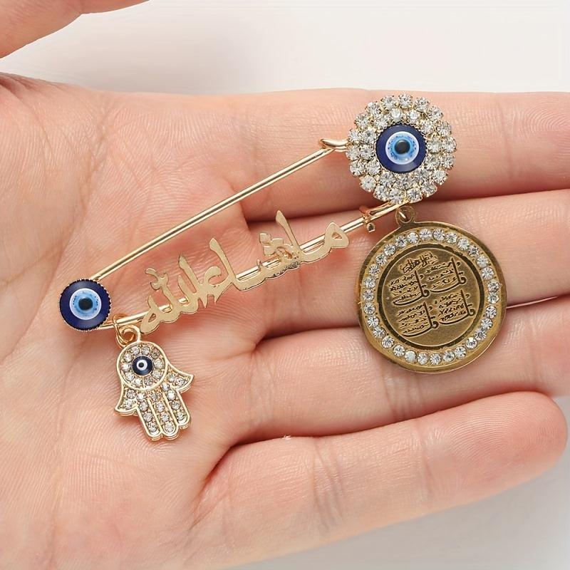 Devil's Eye Pendant Brooch Pin Gift Men Women Collar Universal Clothing Accessor