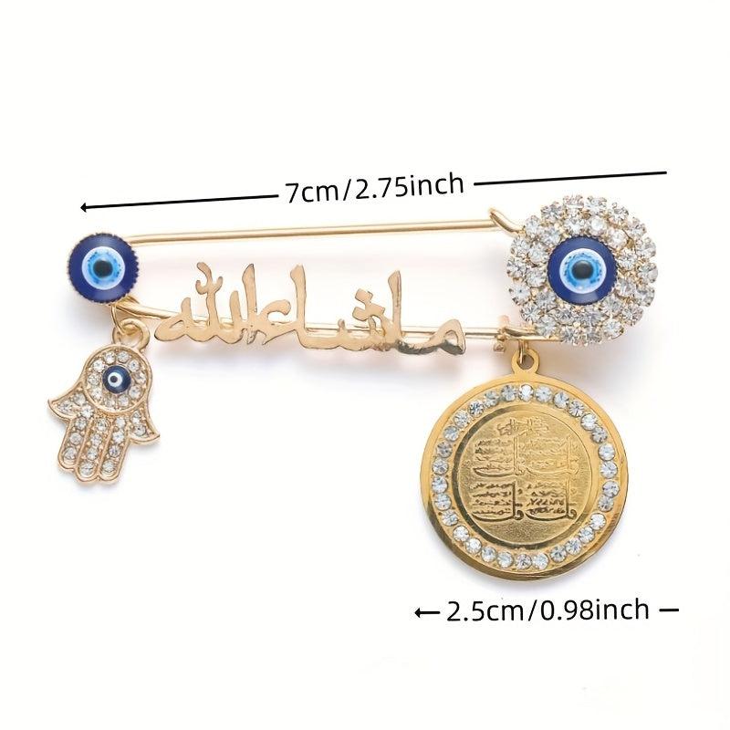 Devil's Eye Pendant Brooch Pin Gift Men Women Collar Universal Clothing Accessor
