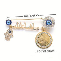 Devil's Eye Pendant Brooch Pin Gift Men Women Collar Universal Clothing Accessor