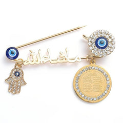 Devil's Eye Pendant Brooch Pin Gift Men Women Collar Universal Clothing Accessor