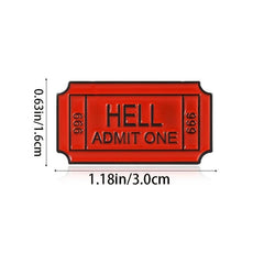 Ticket To Hell Enamel Pin Set for Clothes & Bag