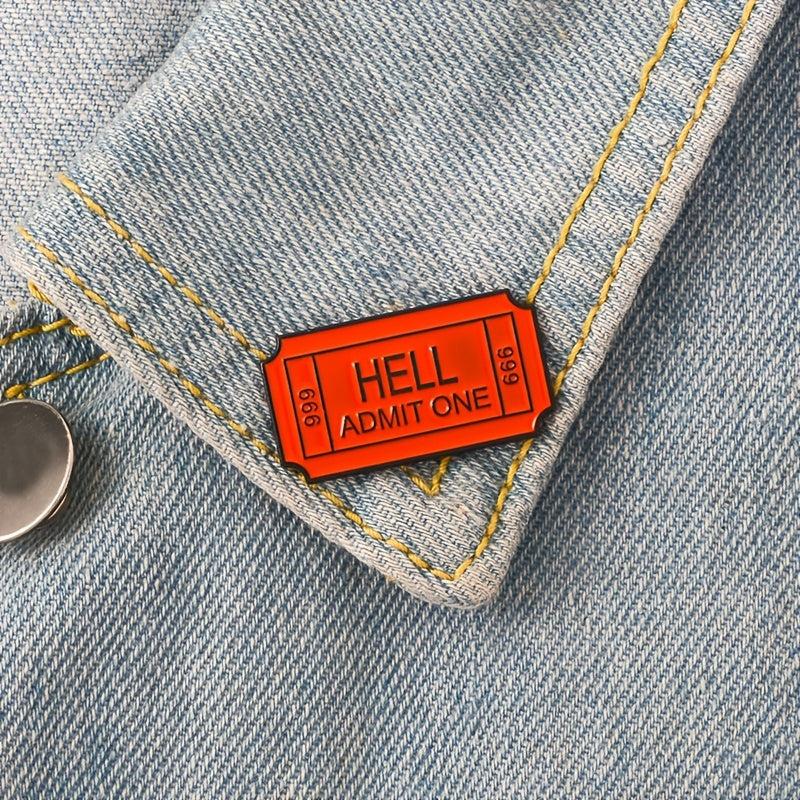 Ticket To Hell Enamel Pin Set for Clothes & Bag