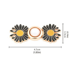 Small Daisy Waist Buttons Elastic Adjustment Buckle for Jeans