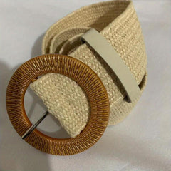 Woven Elastic Stretch Waist Belt Boho Skinny Dress Belt