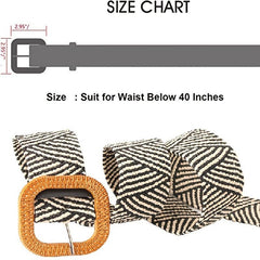 Woven Elastic Stretch Waist Belt Boho Skinny Dress Belt