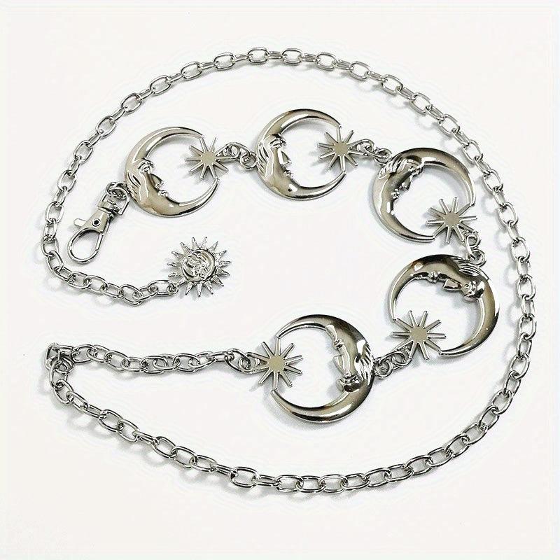 Boho Moon Sun Waist Chain Y2K Tassel Dress Women Body Belts