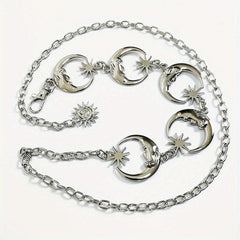Boho Moon Sun Waist Chain Y2K Tassel Dress Women Body Belts