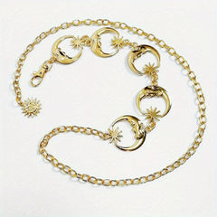 Boho Moon Sun Waist Chain Y2K Tassel Dress Women Body Belts