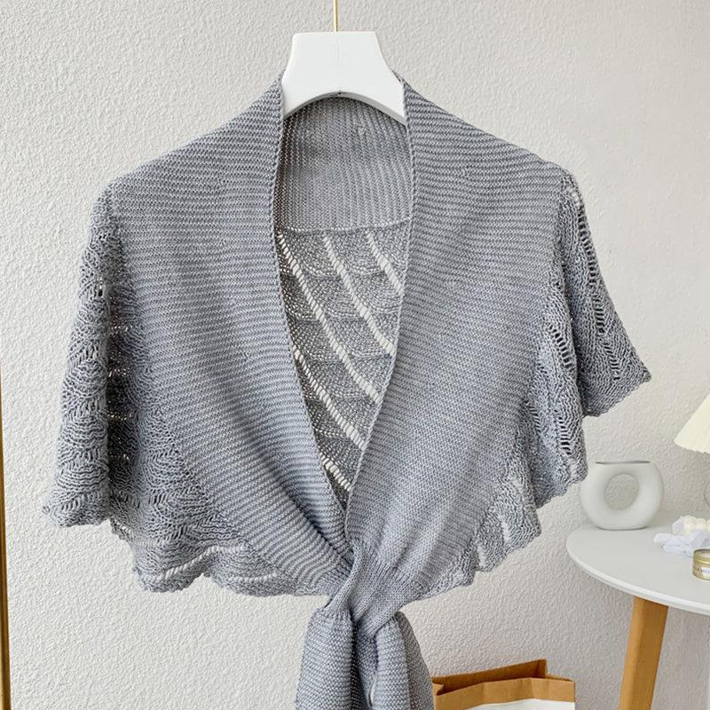 Women's Hollow Knit Cape Shawl Vest Scarf