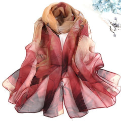 Women's Georgette Yarn Scarf for Spring Sun Protection
