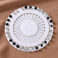 30pcs Colorful Rhinestone Hijab Pins with Safety Caps