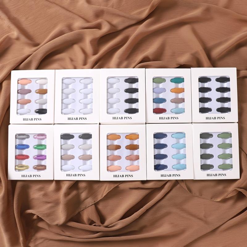 Multicolor Needle Bandana Safety Pins Scarf Clip