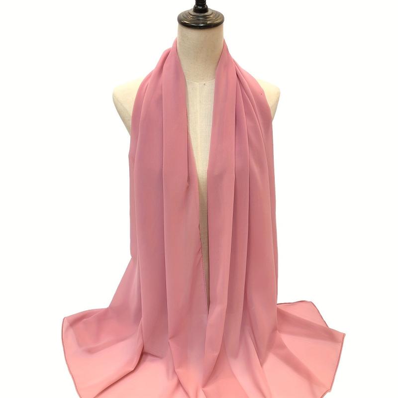 Chiffon Print Scarf Casual Shawl Windproof Turban Sunscreen Head Wrap