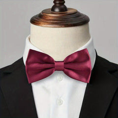 Burgundy Wedding Bows Groomsmen Bow Ties Men's Groom Bow Ties