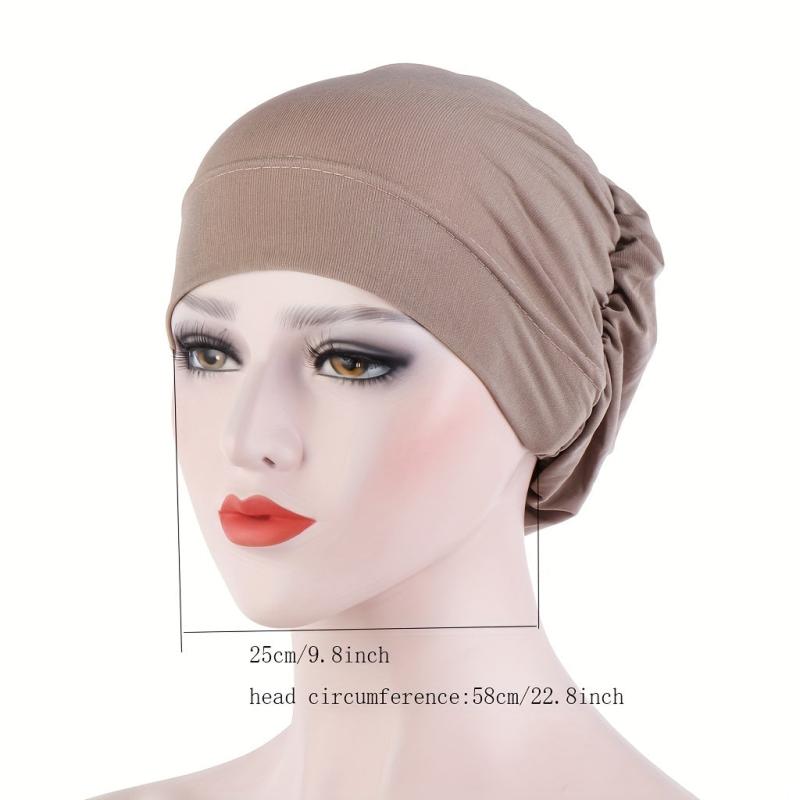 Ramadan Turban Head Scarf Cap Casual Elastic Head Wrap Bonnet Chemo Cap