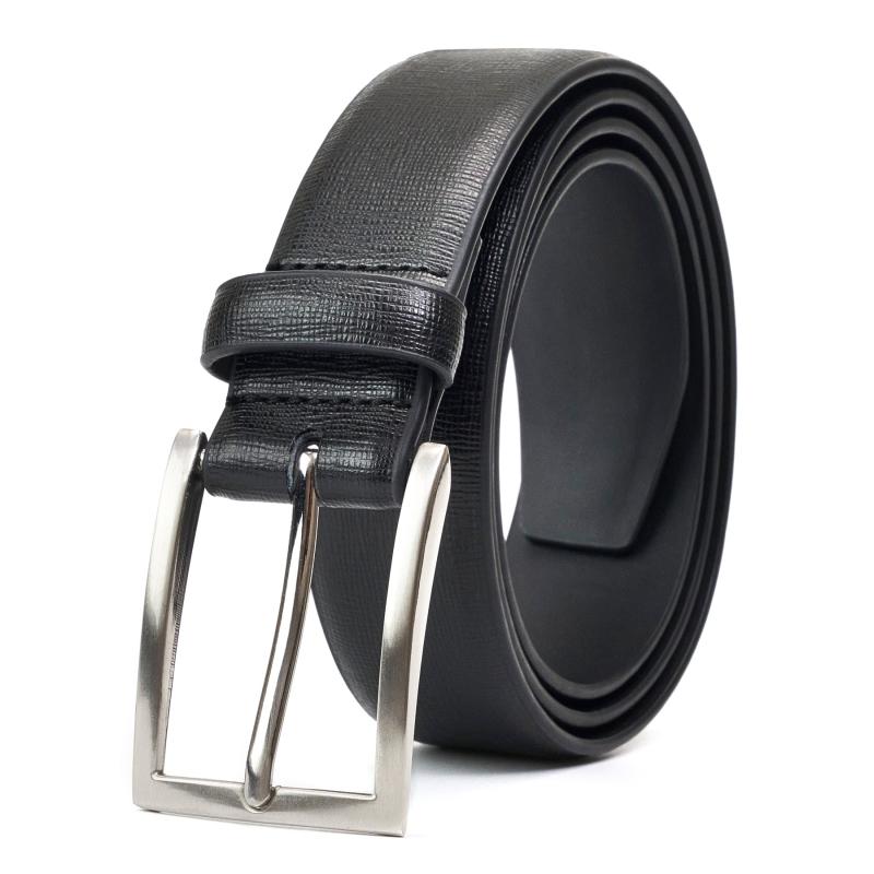 Men's Leather Dress Belt & Casual Belts With Single Prong Buckle