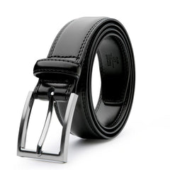 Men's Leather Dress Belt & Casual Belts With Single Prong Buckle