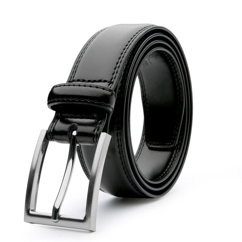 Men's Leather Dress Belt & Casual Belts With Single Prong Buckle