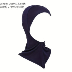 Solid Head Scarf Inner Bonnet Headwear For Women