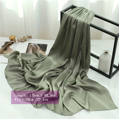 Pleated Scarf Solid Hijab Casual Shawl Head Wrap Scarves Turban Hair Accessories