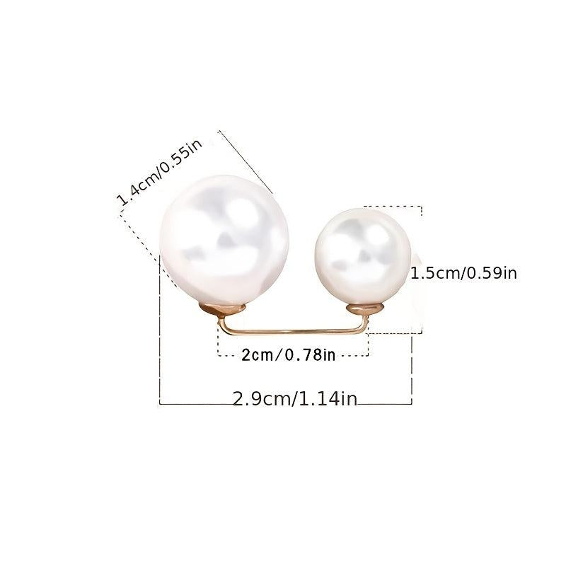 Faux Pearl Waistband Pin Buckle Clothes Skirt Waist Pin Pants Brooch