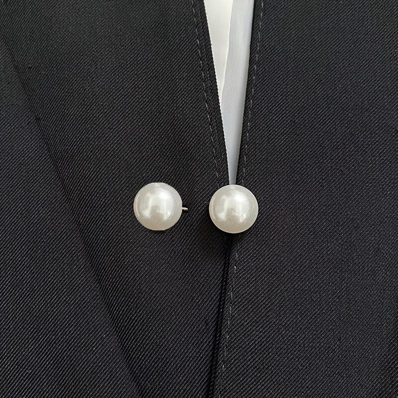Faux Pearl Waistband Pin Buckle Clothes Skirt Waist Pin Pants Brooch