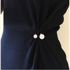 Faux Pearl Waistband Pin Buckle Clothes Skirt Waist Pin Pants Brooch
