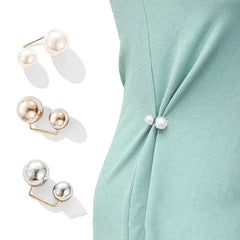 Faux Pearl Waistband Pin Buckle Clothes Skirt Waist Pin Pants Brooch