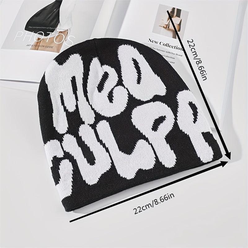 Hip Hop Jacquard Beanie Cap Candy Casual Knit Hat Men Women