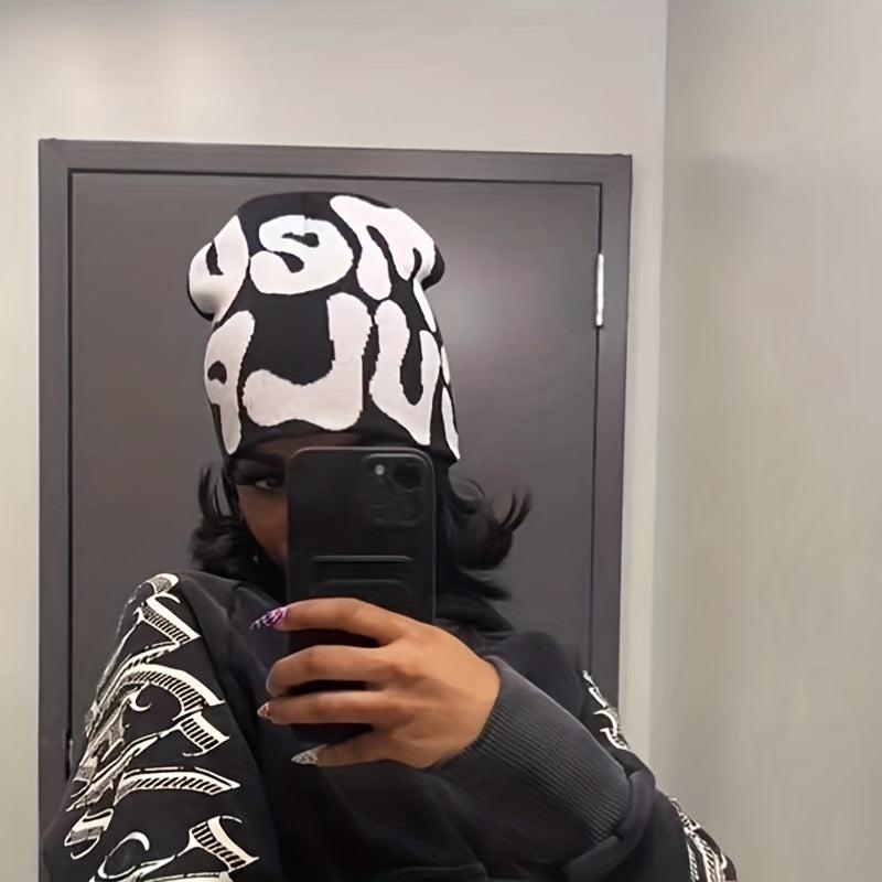 Hip Hop Jacquard Beanie Cap Candy Casual Knit Hat Men Women