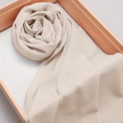 Solid Chiffon Scarf Hijab Thin Breathable Shawl Head Wrap Turban
