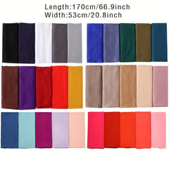 Solid Color Elastic Hijab Casual Turban Scarf Women Head Wrap Bandanas