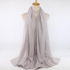 Women Crinkle Hijab Shawl Plain Wrap Scarf