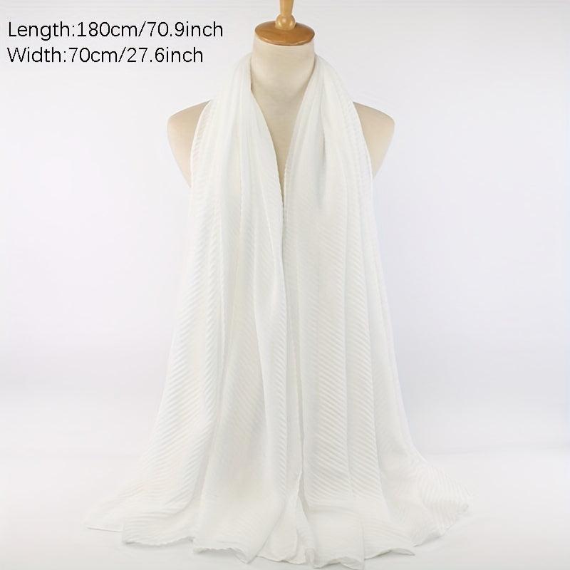 Women Crinkle Hijab Shawl Plain Wrap Scarf